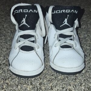 Jordan Kids Black and White Sneakers